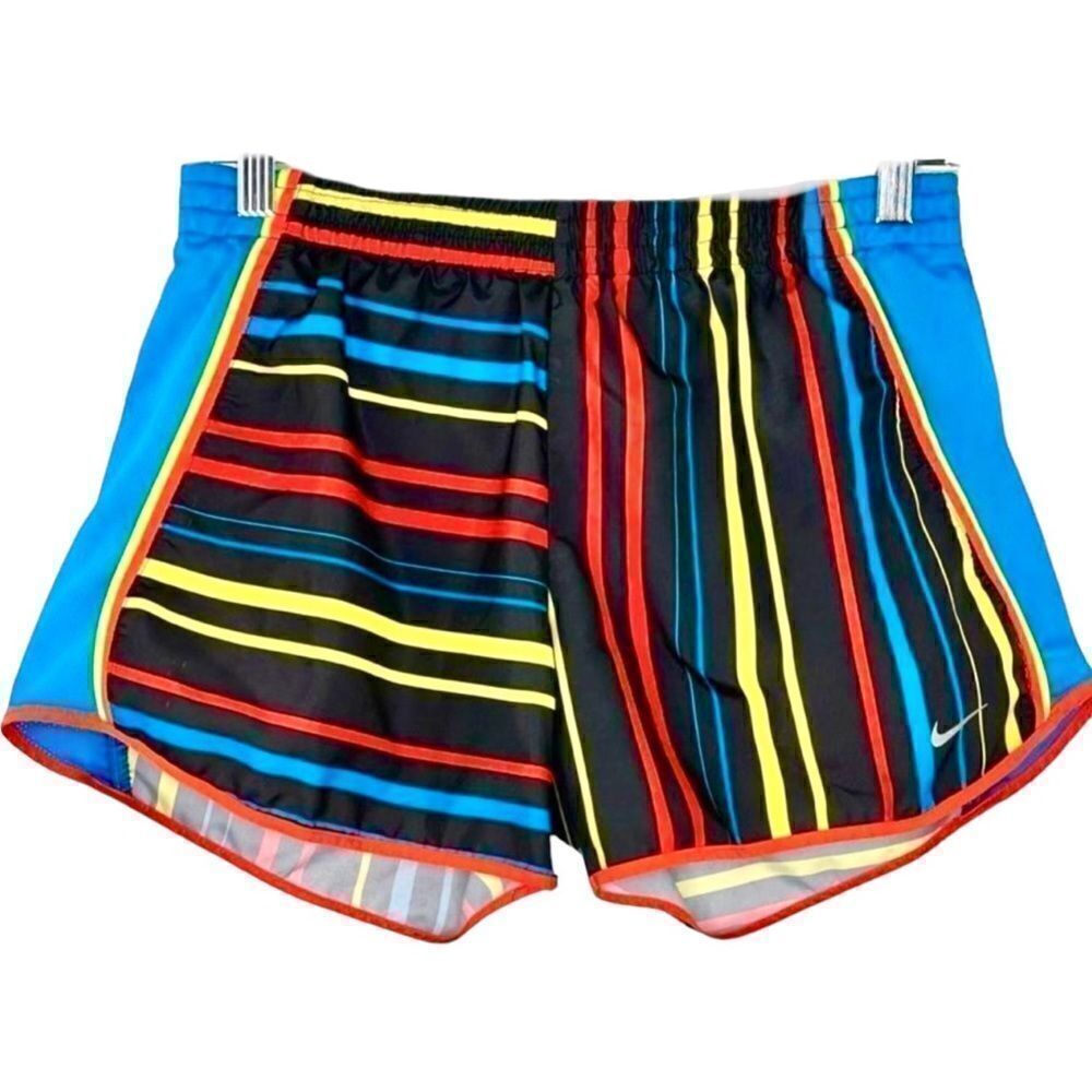 Nike shorts Dri-fit Multicolored striped & black sports M.
